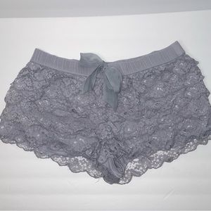 Aerie Gray Lace Shorts